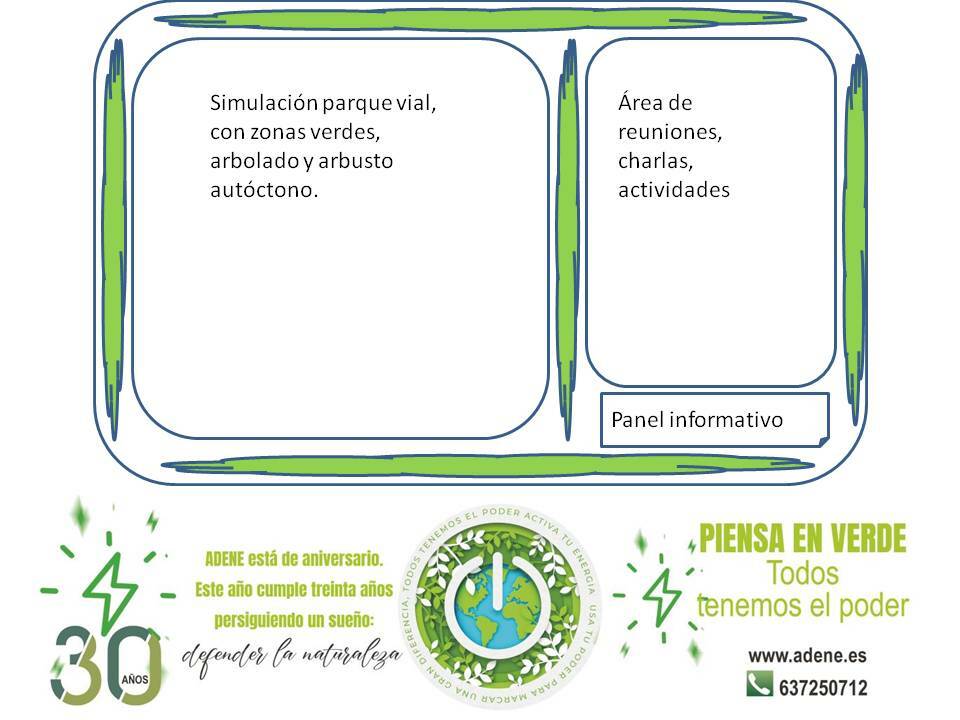 ZONA VERDE MULTIUSOS para educación y turismo -Se trata de instalar una zona segura y natural para uso general de la población. 